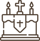 Ícono altar y presbiterio